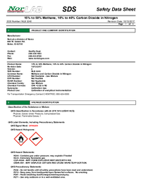 Thumbnail of document Data Sheet - Methane (CH4) Calibration Gas -1971